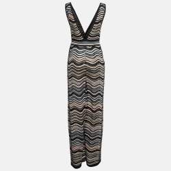M Missoni Multicolor Patterned Lurex Knit Sleeveless Jumpsuit M