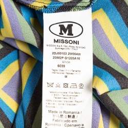 Pre Owned M Missoni Multicolor Crepe Loose Fit Top M
