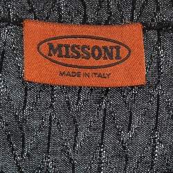 Pre Owned Missoni Black Textured Knit Tank Top M