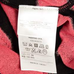 Pre Owned M Missoni Black/Multicolor Patterned Knit Sleeveless Top S 