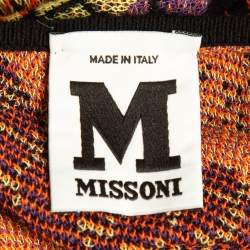 Pre Owned M Missoni Multicolor Patterned Knit Sleeveless Tunic M
