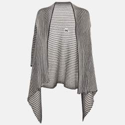 Pre Owned M Missoni Black/Multicolor Lurex Knit Cardigan S