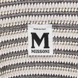 Pre Owned M Missoni Black/Multicolor Lurex Knit Cardigan S