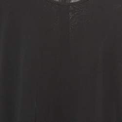 Pre Owned M Missoni Black Jersey Contrast Waist Trim Jumpsuit M