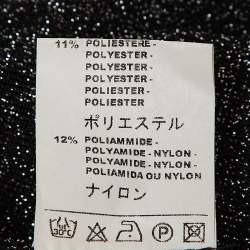 Pre Owned M Missoni Black Lurex Knit Leggings M