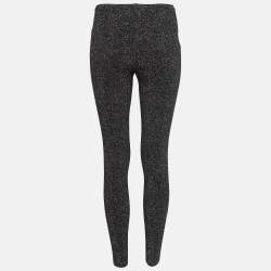 Pre Owned M Missoni Black Lurex Knit Leggings M