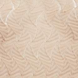 مملوكة مسبقًا M Missoni Beige Patterned Knit Round Neck Mini Dress M