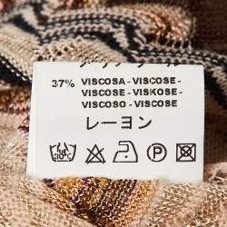 مملوكة مسبقًا M Missoni Beige Patterned Knit Round Neck Mini Dress M