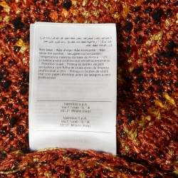 Pre Owned M Missoni Multicolor Tweed Double Breasted Long Jacket M