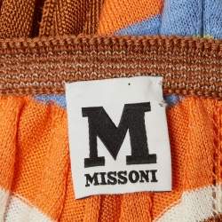 Pre Owned M Missoni Multicolor Pointelle Knit Knit Blouse L
