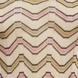 Pre Owned M Missoni Chevron Pattern Knit V-Neck Sweatshirt S