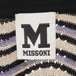 Pre Owned M Missoni Multicolor Wave Patterned Lurex Knit Short Dress M