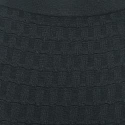 Pre Owned M Missoni Black Patterned Knit Maxi Skirt S