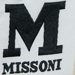 Pre Owned M Missoni White Chevron Knit Maxi Skirt L