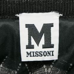 Pre Owned M Missoni Black Chevron Knit Maxi Skirt S