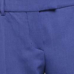 Pre Owned M Missoni Purple Gabardine Straight Leg Trousers L