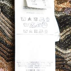 Pre Owned M Missoni Multicolor Perforated Lurex Knit Maxi Dress M