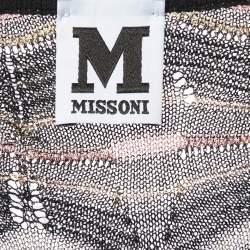 Pre Owned M Missoni Multicolor Perforated Lurex Knit Maxi Dress M