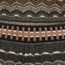 Pre Owned M Missoni Multicolor Perforated Lurex Knit Maxi Dress M