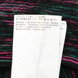 Pre Owned M Missoni Black/Purple Cotton Crew Neck Top M