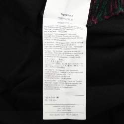 Pre Owned M Missoni Black/Purple Cotton Crew Neck Top M