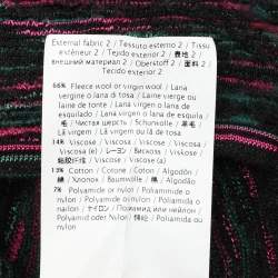 Pre Owned M Missoni Black/Purple Cotton Crew Neck Top M