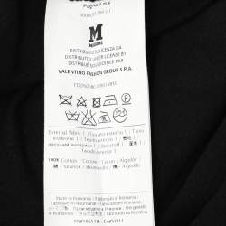 Pre Owned M Missoni Black/Purple Cotton Crew Neck Top M