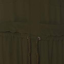 M Missoni Green Acetate Blend Belted Sleeveless Jumpsuit S
