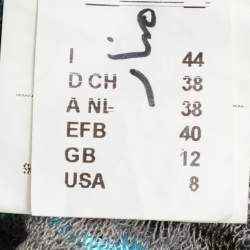 Pre Owned M Missoni Grey/Yellow Knit Fabric Top M