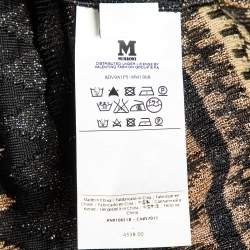 Pre Owned M Missoni Multicolor Chevron Lurex Knit Mini Dress S