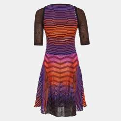 Pre Owned M Missoni Multicolor Pattered Jersey Midi Dress M