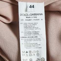 Pre Owned Dolce & Gabbana Grey Wool Double Breasted Coat M