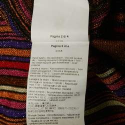 Pre Owned M Missoni Multicolor Stripe Lurex Knit Flared Pants S