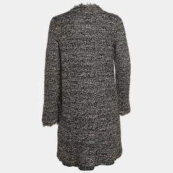 Pre Owned M Missoni Black Tweed Button Front Cardigan M