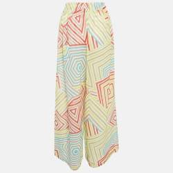 M Missoni Multicolor Printed Cotton Palazzo Pants S