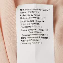 Pre Owned M Missoni Pink Patterned Knit V-Neck Short Dress M