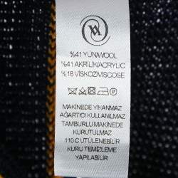 Pre Owned M Missoni Multicolor Wool Blend Knit Fringed Poncho ONE SIZE