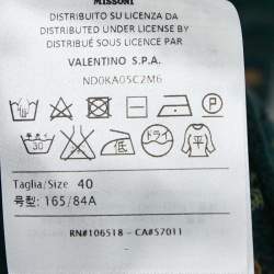 Pre Owned M Missoni Green/Multicolor Knit Long Cardigan S