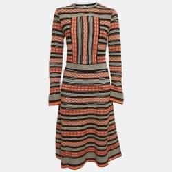 M Missoni Multicolor Patterned Knit Midi Dress M