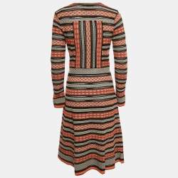 M Missoni Multicolor Patterned Knit Midi Dress M