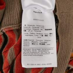 Pre Owned M Missoni Multicolor Patterned Knit Wide Sleeve Long Dress L 