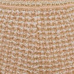 Pre Owned M Missoni Gold/Pink Lurex Tweed Shirt S