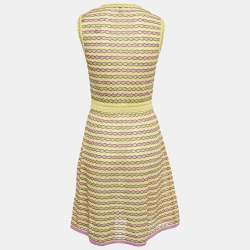 M Missoni Multicolor Patterned Lurex Knit Sleeveless Short Dress M