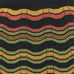Pre Owned M Missoni Multicolor Patterned Knit Maxi Skirt S
