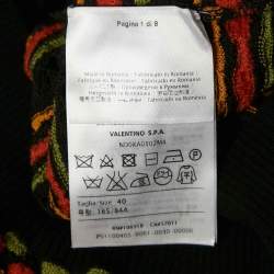M Missoni Black Patterned Knit Button Front Cardigan S
