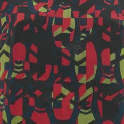 M Missoni Red Printed Silk Shift Mini Dress M