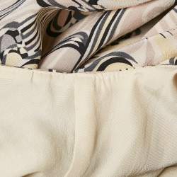 Pre Owned M Missoni Pink Printed Silk Sleeveless Mini Dress L