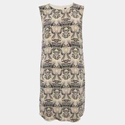 Pre Owned M Missoni Pink Printed Silk Sleeveless Mini Dress L