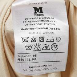 Pre Owned M Missoni Pink Printed Silk Sleeveless Mini Dress L