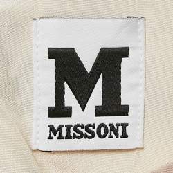 Pre Owned M Missoni Pink Printed Silk Sleeveless Mini Dress L